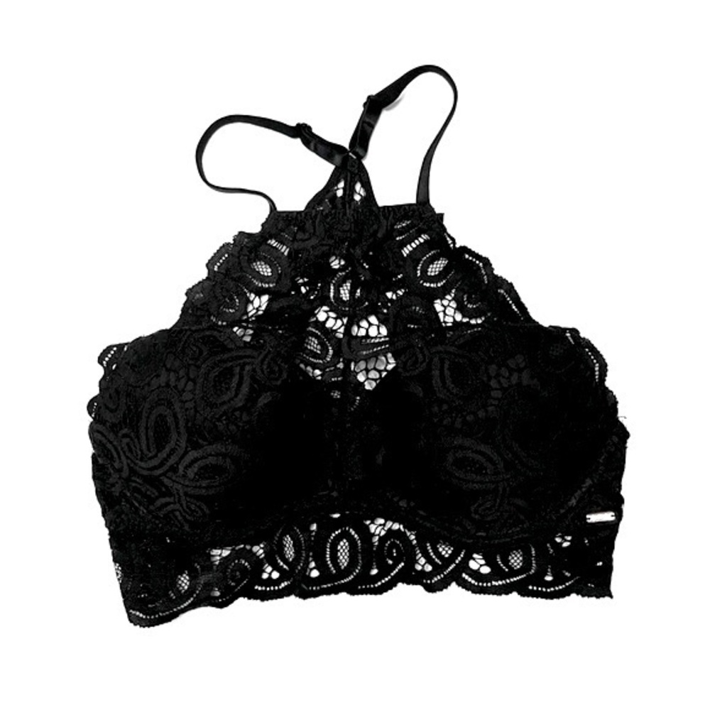 Victoria’s Secret Lace Crop Halter Top Padded Size Small